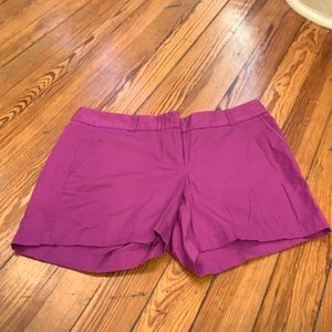 J.Crew Magenta Chino Shorts - Size 6 NWT